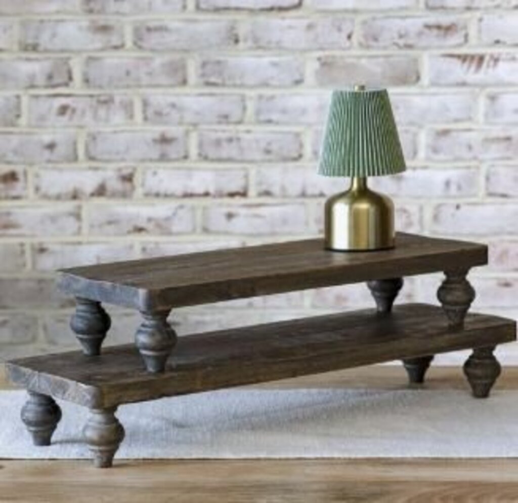 Dark Reclaimed Wood Rectangle Riser
