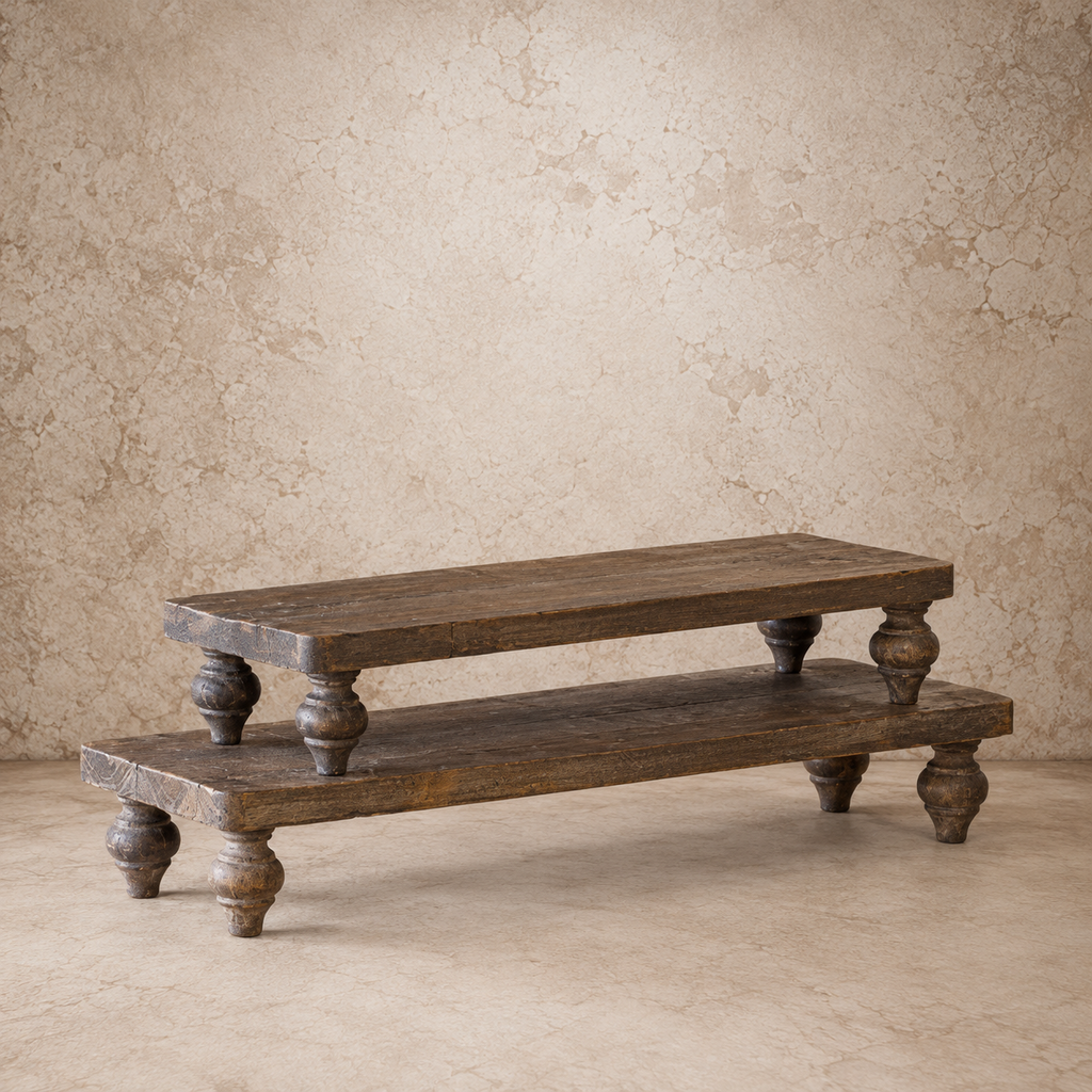 Dark Reclaimed Wood Rectangle Riser