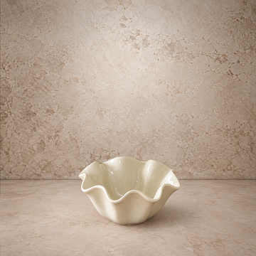 Cute Ivory Ruffle Bowl