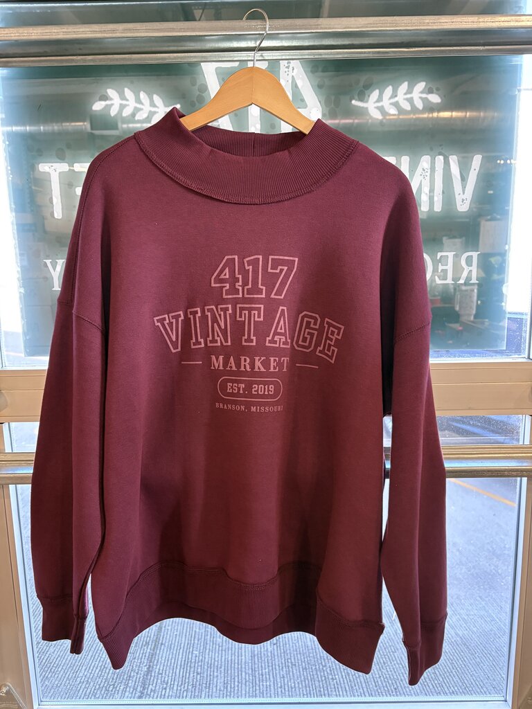 417 Mulberry Mockneck Sweater