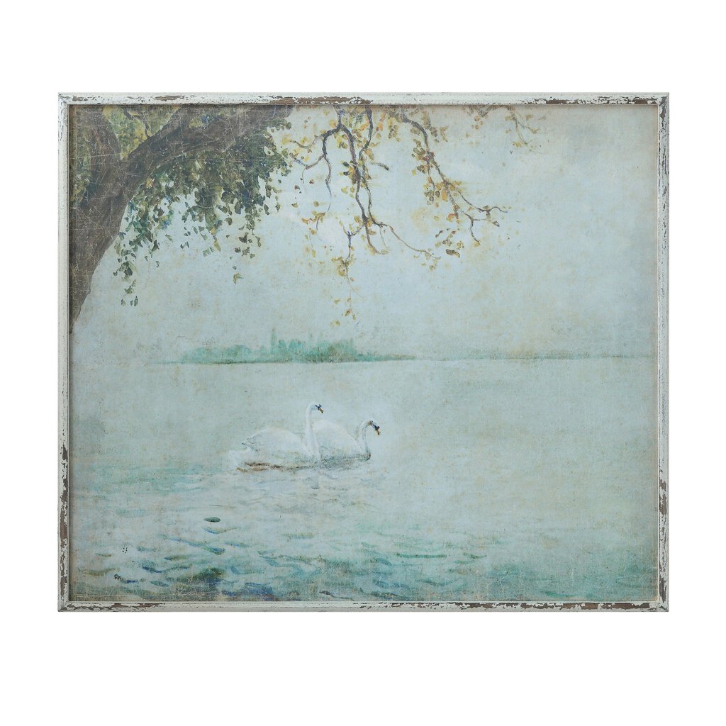 Beautiful Framed Canvas Swan