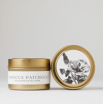Hibiscus + Patchouli Tin Candle