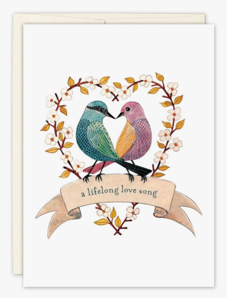 Two Birds Wedding Card