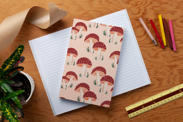 Peach Mushroom Journal Notebook