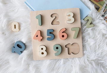 Wooden Numbers Puzzle Set