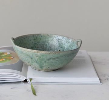 Stoneware Berry Bowl w/ Handles