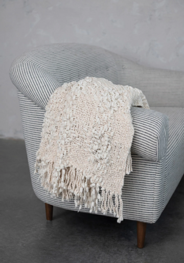 Woven Cable Knit Throw